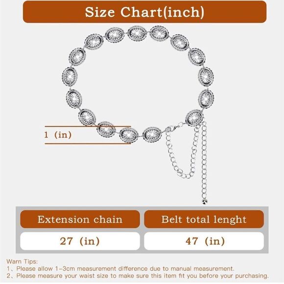 Boho Western Chain Belt - Picture 7 of 7